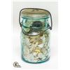 Image 1 : ANTIQUE JAR FULL OF BUTTONS