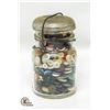 Image 1 : ANTIQUE JAR FULL OF BUTTONS