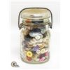 Image 1 : ANTIQUE JAR FULL OF BUTTONS
