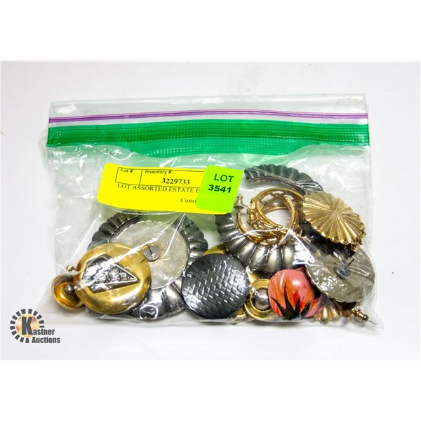 LOT ASSORTED ESTATE EARRINGS