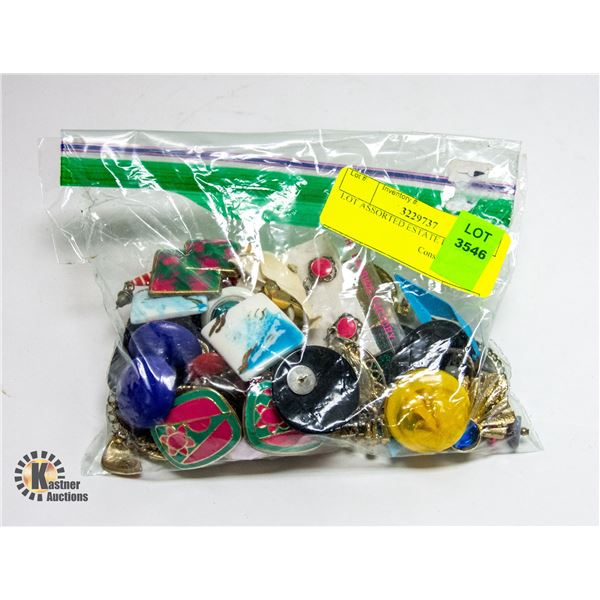 LOT ASSORTED ESTATE EARRINGS