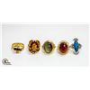 Image 1 : LOT 5 ASSORTED FASHION RINGS