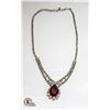Image 1 : ORNATE RHINESTONE COSTUME JEWELRY NECKLACE