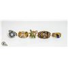 Image 1 : LOT 5 ASSORTED FASHION RINGS
