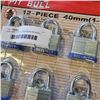 Image 2 : NEW 12PC PITBULL PADLOCKS W/ KEYS - NEW/SEALED