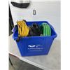 Image 2 : VACUUM, EXTENSION CORD AND GARDEN HOSE IN RECYCLING BIN