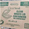 Image 2 : 2 BOXES OF DART CLEAR HINGED CONTAINERS, 250 PER BOX, 500 TOTAL