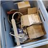 Image 2 : 2 BOXES OF HAND SAWS, POWER CORDS, TOOL BELT, ETC