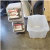 Image 1 : 2 STACK AND STORE BINS AND CLEAR TOTE