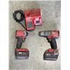 Image 2 : MILWAUKEE DRILL AND IMPACT WITH 2 M18 BATTERIES, CHARGER AND BAG, TESTED WORKING