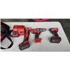 Image 2 : MILWAUKEE IMPACT, DRILL AND MULTI TOOL WITH 2 M18 BATTERIES, CHARGER AND BAG, TESTED WORKING