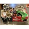 Image 1 : 2 BOXES OF COLLECTIBLES - ANTIQUE VASE, CREAM AND SUAGR SET, CABINET PLATES, ETC