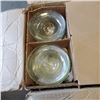 Image 3 : 2 BOXES OF ASSORTED GLASS BOWLS, CANDLE HOLDERS, ETC