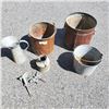 Image 1 : ASSORTED ANTIQUE COPPER POTS AND WATERING CAN