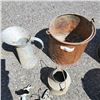 Image 2 : ASSORTED ANTIQUE COPPER POTS AND WATERING CAN