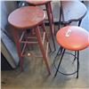 Image 2 : D TABLE AND THREE BAR STOOLS