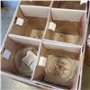 Image 2 : 2 BOXES OF GLASS CENTER BOWLS