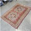 Image 1 : ANTIQUE 4' X 6' TURKISH AREA CARPET