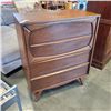 Image 1 : MID CENTURY 4 DRAWER WALNUT DRESSER, GOOD CONDITION