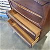 Image 2 : MID CENTURY 4 DRAWER WALNUT DRESSER, GOOD CONDITION