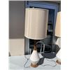 Image 2 : TWO MCM TEAK AND POTTERY TABLE LAMPS