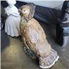 Image 2 : ANTIQUE PIGGY BANK, BIRD FIGURE AND 2 POTTERY FIGURINES
