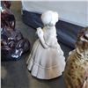 Image 3 : ANTIQUE PIGGY BANK, BIRD FIGURE AND 2 POTTERY FIGURINES