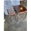 Image 2 : TWO NESTING TABLES WITH GLASS TOP