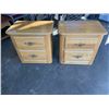 Image 1 : PAIR OF OAK 2 DRAWER NIGHT STANDS