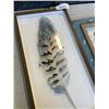 Image 8 : 5 PIECE MIRROR SET AND FEATHER PICTURE