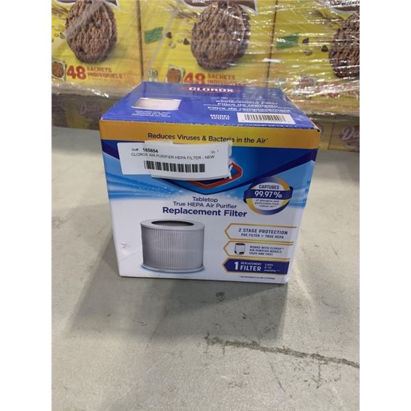 CLOROX AIR PURIFIER HEPA FILTER - NEW, RETAIL $99