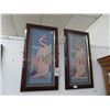 Image 1 : Framed Needlepint Bird Wall Art - Pair