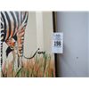Image 2 : Red Rooster 1970's Zebra Painting Signed Jay