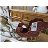 Image 2 : Decorator Glass Snowman, Sleighs w/Reindeer Décor