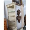 Image 1 : Bone Lighted Corner Cabinets - Pair