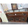 Image 1 : Vintage Mahogany Curio Hall Cabinet
