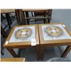 Image 1 : Tile Inlay End Tables - Pair - Other