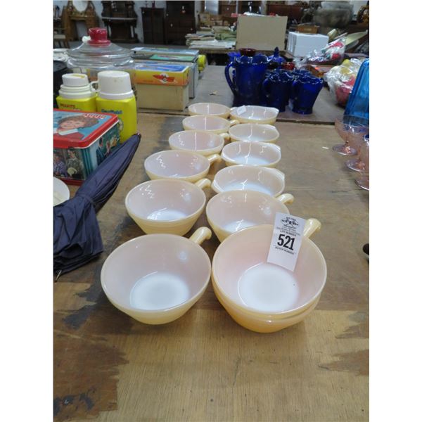 Vaseline Glass Soup Bowls