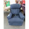 Image 1 : Navy Cloth Lift Recliner