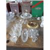 Image 1 : Ornate Punch Bowl, Ashtray, Glassware, Footed Dish, Table Items