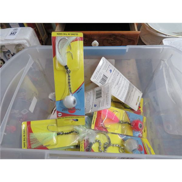 Bin w/New Fishing Lures