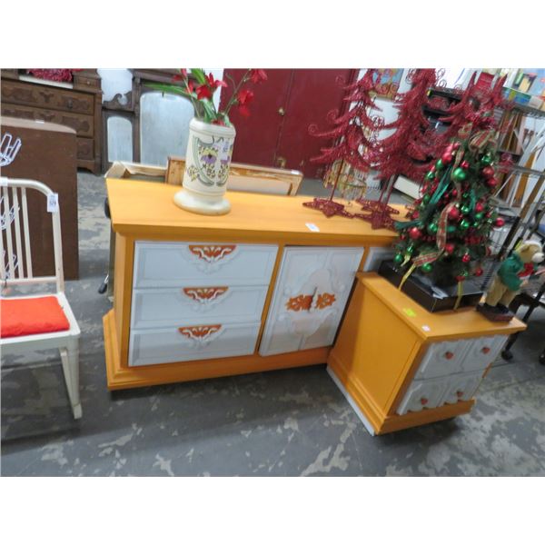 Creamsicle Dresser and Nightstand