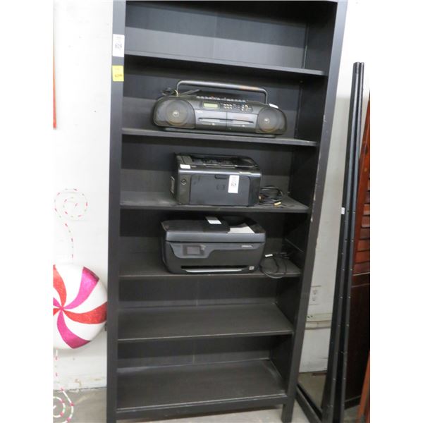 Black Bookcase w/Easel