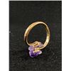 Image 2 : Lovely Gold Tone Amethyst Ring. Size 7