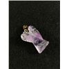 Image 2 : Genuine Amethyst Carved Angel Pendant
