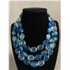 Image 1 : Vintage 3 Strand Natural Sky Blue Beaded Necklace