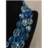 Image 2 : Vintage 3 Strand Natural Sky Blue Beaded Necklace