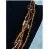 Image 2 : Vintage Handmade Amber Coloured Glass Bead Everyday Necklace 20" L