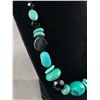 Image 3 : Vintage Black and Turqouise Glass and Acrylic Beaded Choker Necklace 18" L