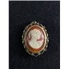 Image 1 : Vintage Vanda Gold Toned Cameo Perfume Locket Filigree Pendant